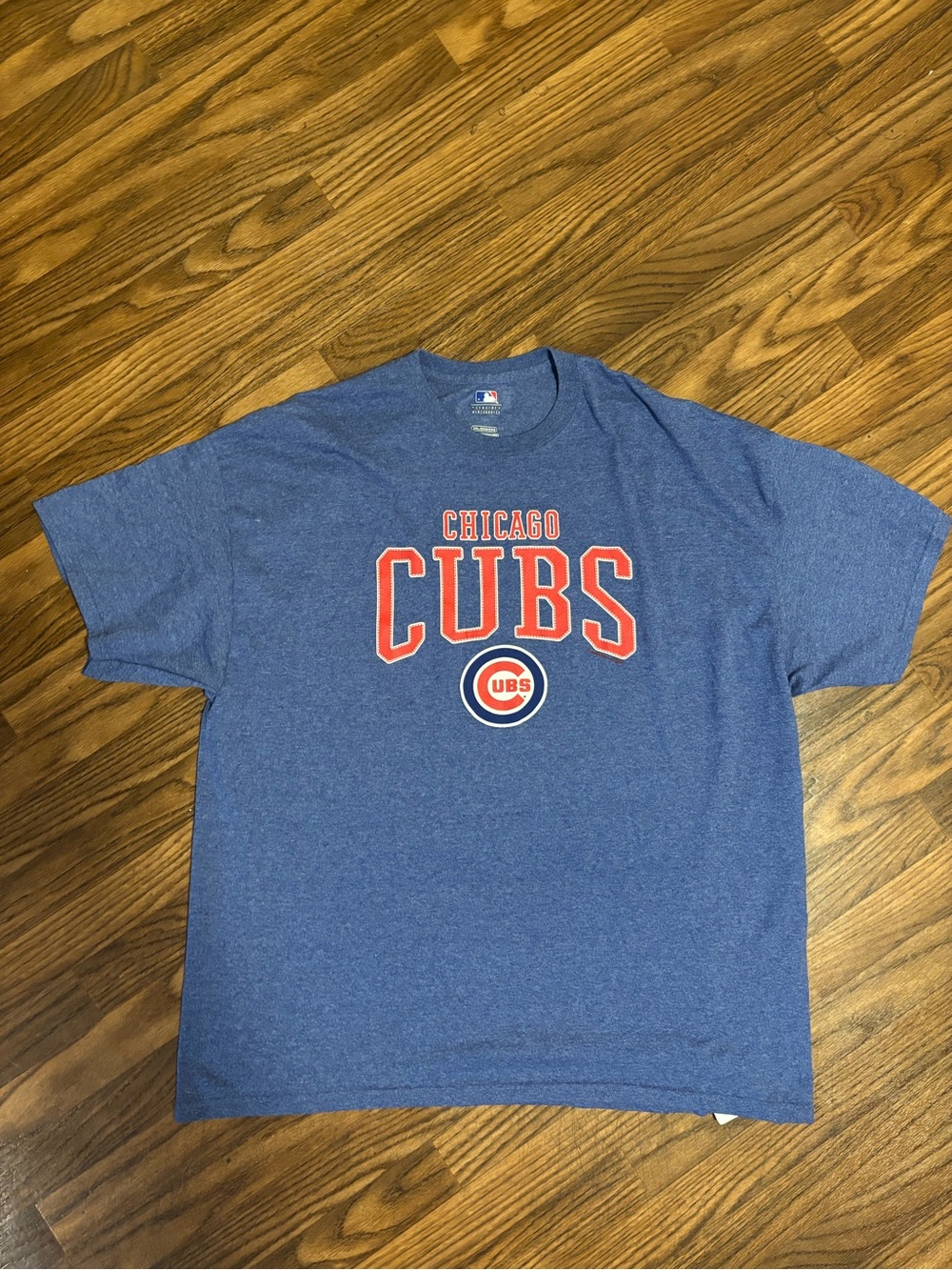 Chicago Cubs Raised Print Short Sleeve Mens Tee * 2XL